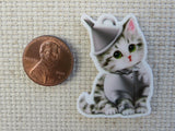 Second view of Tin Man Kitten Needle Minder.