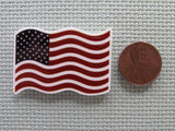 Second view of the Wavy American Flag Needle Minder
