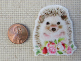 Second view of Sitting Hedgehog Needle Minder.