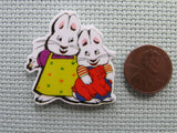 Second view of the Cartoon Sibling Rabbits Needle Minder