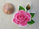Second view of Pink Rose with a Rosebud Needle Minder.