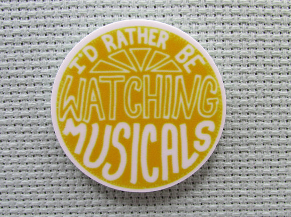 First view of the I'd Rather Be Watching Musicals Needle Minder