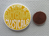Second view of the I'd Rather Be Watching Musicals Needle Minder