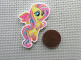 Second view of the Yellow Pegasus Horse Needle Minder