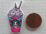 Second view of the Pink Coffee Drink Needle Minder