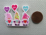 Second view of the Love You More Valentine's Gnomes Needle Minder