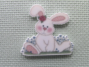 First view of the Cute Bunny Sitting in Flowers Needle Minder