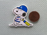 Second view of the Baseball Playing Snoopy Needle Minder