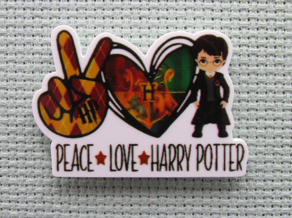 First view of the Peace Love Harry Potter Needle Minder