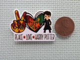 Second view of the Peace Love Harry Potter Needle Minder