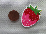 Second view of the Chocolate Dipped Strawberry Needle Minder