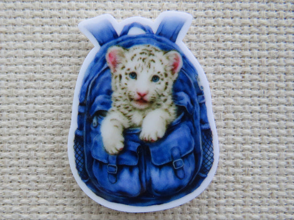 First view of White Tiger in a Back Pack Needle Minder.