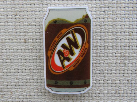 First view of a can of root beer needle minder.