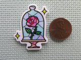 Second view of the Starry Enchanted Rose Needle Minder