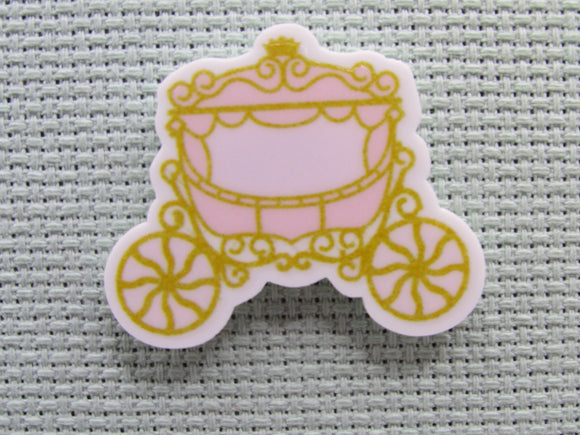 First view of the Pink and Gold Colored Carriage Needle Minder