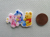 Second view of the Childlike Pooh Eeyore and Piglet Having Fun Needle Minder