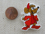 Second view of Jaq the Mouse Needle Minder.
