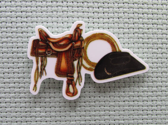 First view of the Western Saddle, Hat and Rope Needle Minder