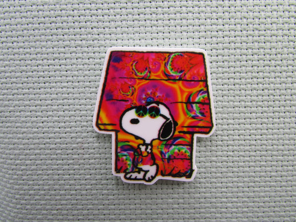 First view of the Tie Dye Snoopy House Needle Minder