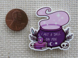 Second view of Purple Cauldron Needle Minder.