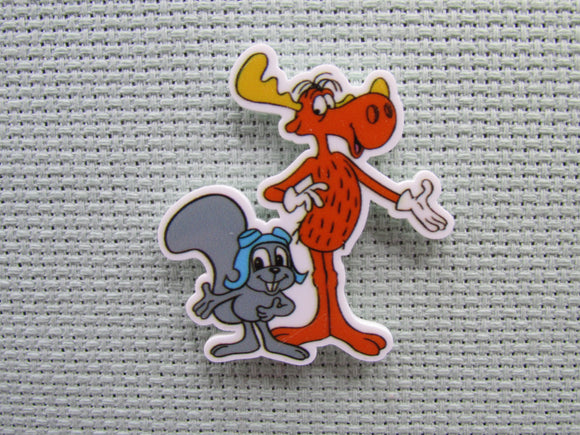 First view of the Moose and Squirrel Cartoon Characters Needle Minder