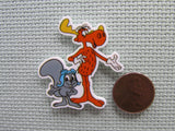 Second view of the Moose and Squirrel Cartoon Characters Needle Minder