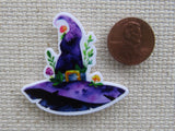 Second view of Purple Witches/Wizards Hat Needle Minder.