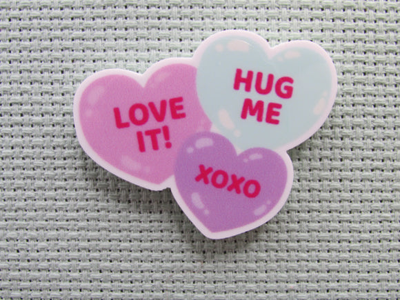 First view of the Valentines Conversation Hearts Needle Minder