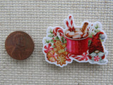 Second view of Christmas Treats with a Christmas Gnome Needle Minder.