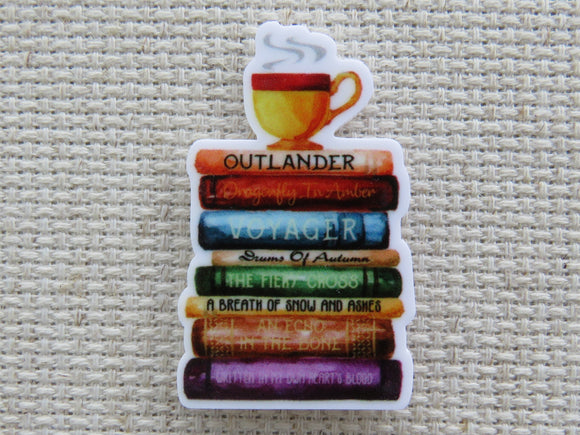 First view of A Stack of Adventurous Books Needle Minder.