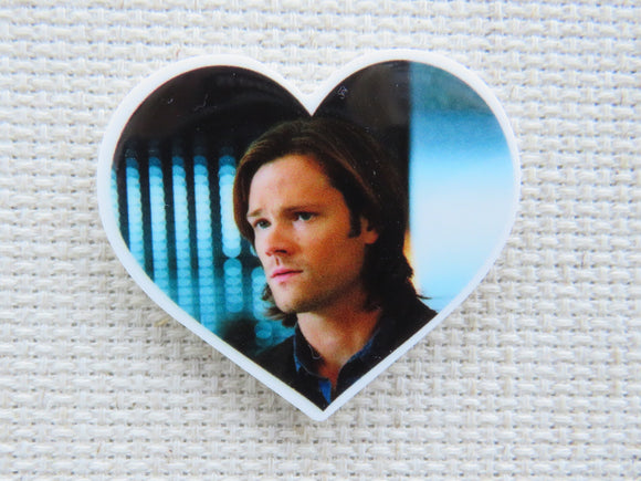 First view of Sam in a Heart Needle Minder.
