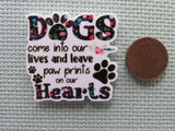 Second view of the Dogs Come Into Our Lives and Leave Paw Prints on our Hearts Needle Minder