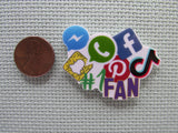 Second view of the Social Media Fan Needle Minder