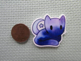 Second view of the Blue Cat with Moon and Star Needle Minder