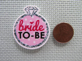 Second view of the Bride to Be Engagement Ring Needle Minder