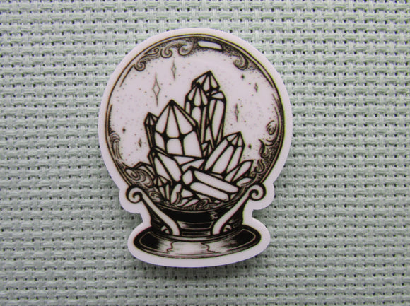 First view of the Black and White Crystal Ball Needle Minder