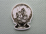 First view of the Black and White Crystal Ball Needle Minder