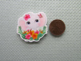 Second view of the Flowery Elephant Needle Minder