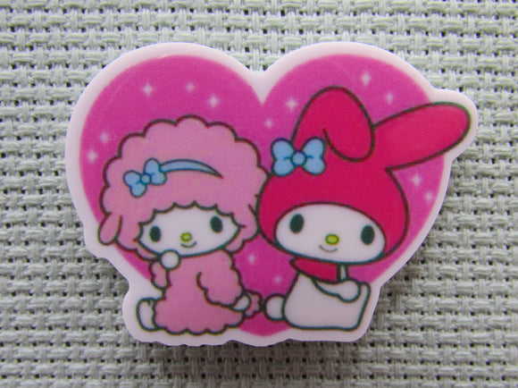First view of the Pink Bunny Friends Needle Minder