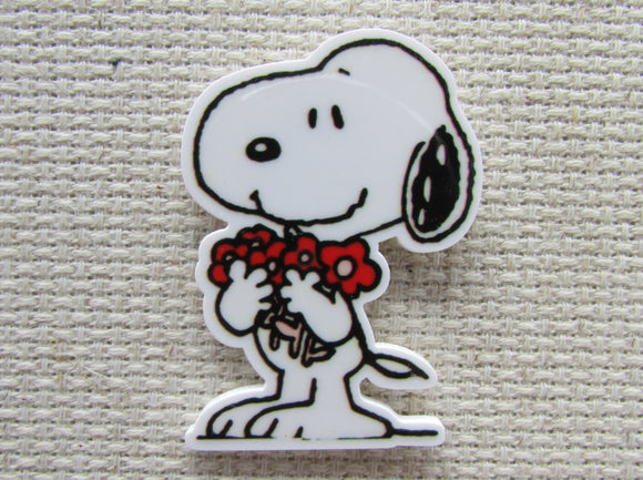 First view of the An Armful of Flowers Snoopy Needle Minder