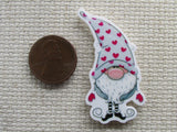 Second view of the Gnome with Hearts on Hat Needle Minder