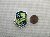 Second view of the Hufflepuff House Crest Needle Minder