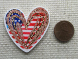 Second view of the Patriotic Heart Needle Minder