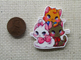 Second view of the Trio of Cats Needle Minder