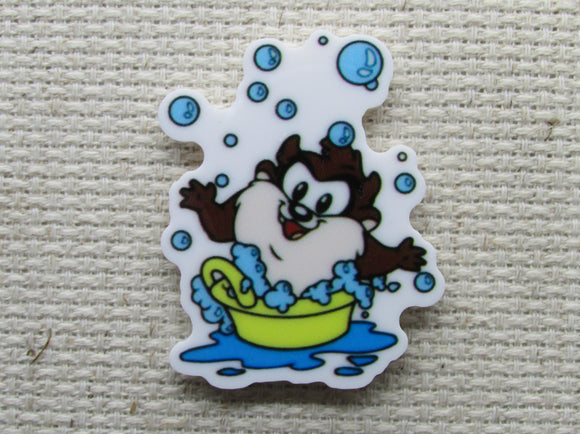 First view of the Baby Taz Taking a Bath Needle Minder