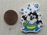 Second view of the Baby Taz Taking a Bath Needle Minder