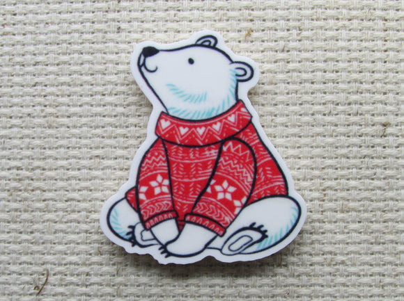 First view of the Christmas Polar Bear Needle Minder
