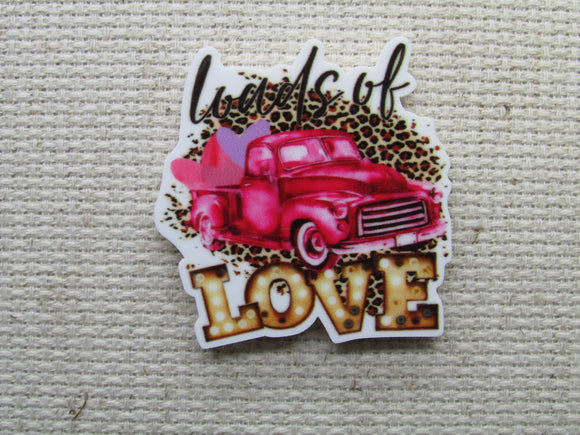 First view of the Loads of Love Red Truck Needle Minder