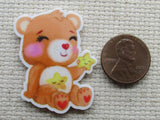 Second view of the Orange Care Bear with Sleepy Star on Belly Needle Minder