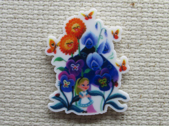 First view of the Alice Amongst the Flowers Needle Minder
